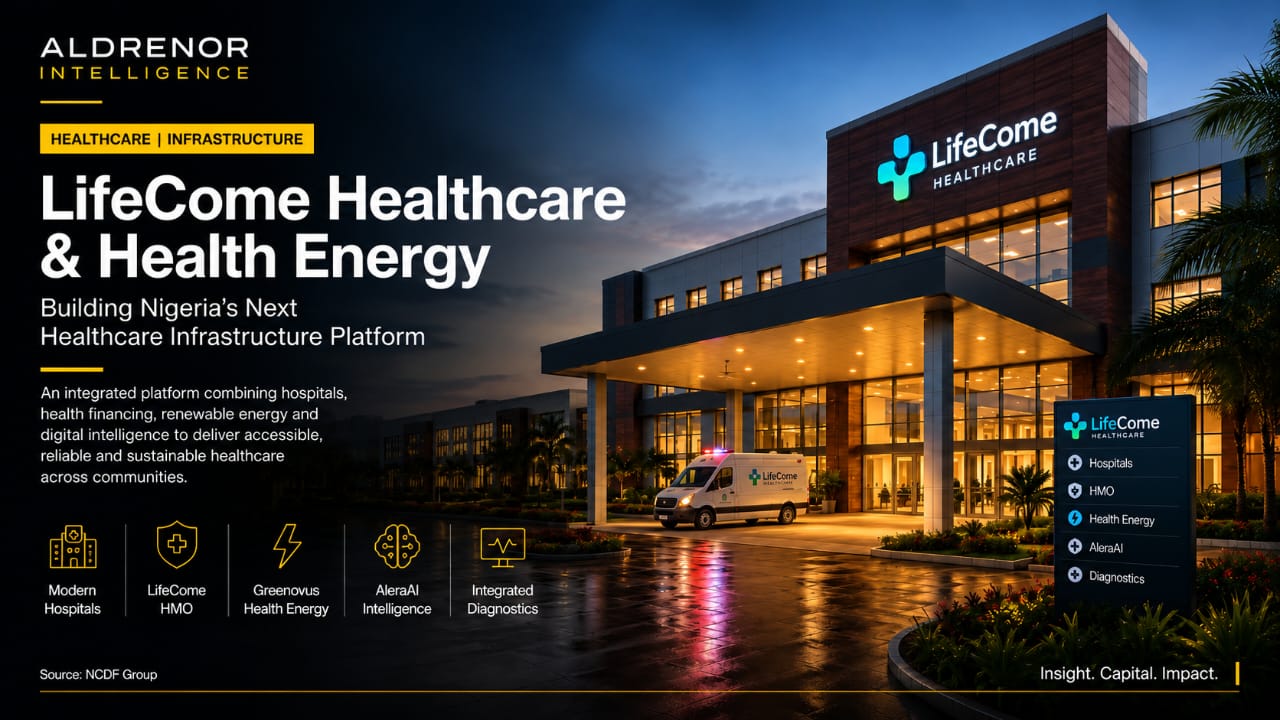 LifeCome, NCDF Group, Healthcare Infrastructure, Health Energy, Nigeria Healthcare, AleraAI, Greenovus, PPP Healthcare, Health Systems