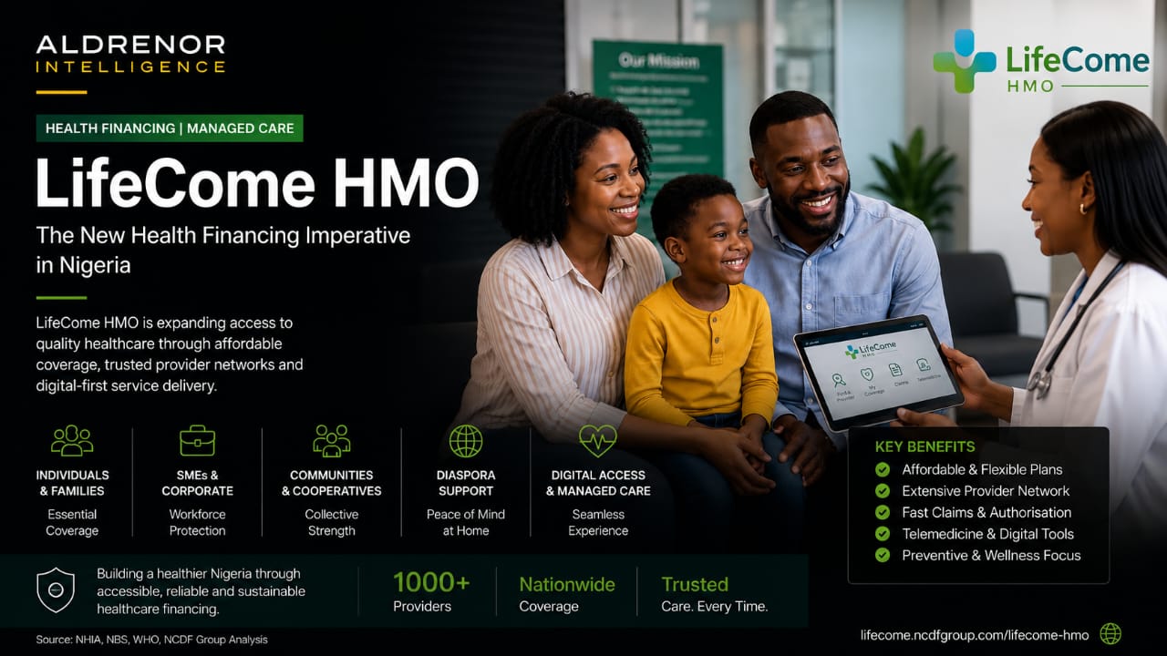 LifeCome, NCDF Group, Healthcare Infrastructure, Health Energy, Nigeria Healthcare, AleraAI, Greenovus, PPP Healthcare, Health Systems